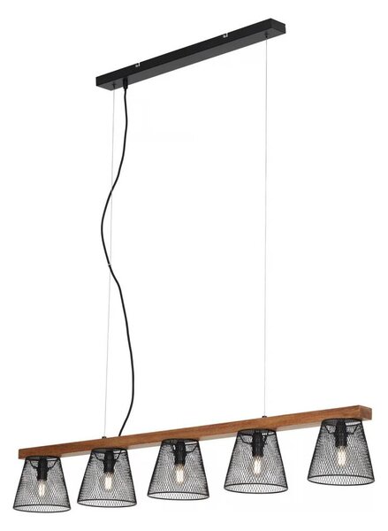 Briloner 4077-055 - Lustr na lanku WOOD & STYLE 5xE14/25W/230V