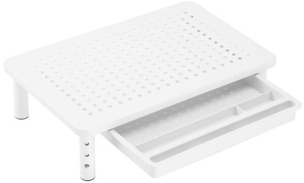 Stojan na notebook / monitor NANKIN se šuplíkem bílý