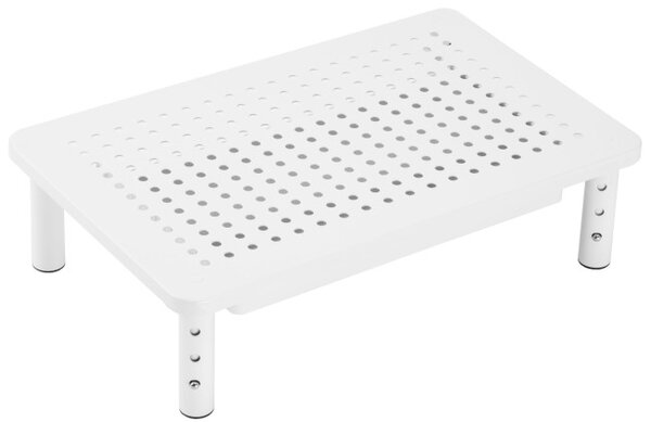 Stojan na notebook / monitor NANKIN se šuplíkem bílý