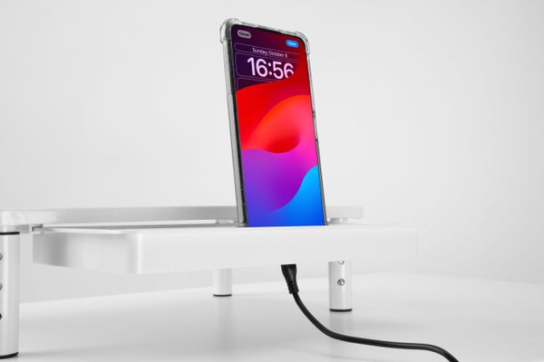 Stojan na notebook / monitor NANKIN se šuplíkem bílý