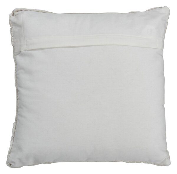 Bílý sametový polšář s ornamentem a výplní Vende - 44*44cm - J-Line by Jolipa