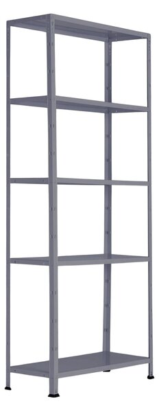 Policový regál 1+1 ZDARMA, 1760x750x300 mm, 5 polic, nosnost police 75 kg, RAL 7031