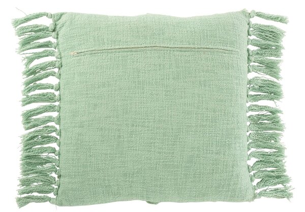 Mintový polštář s třásněmi a výplní Rhombus - 50*50cm - J-Line by Jolipa
