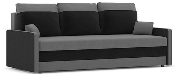 Velká rozkládací pohovka MILTON model 2 Šedá/černá