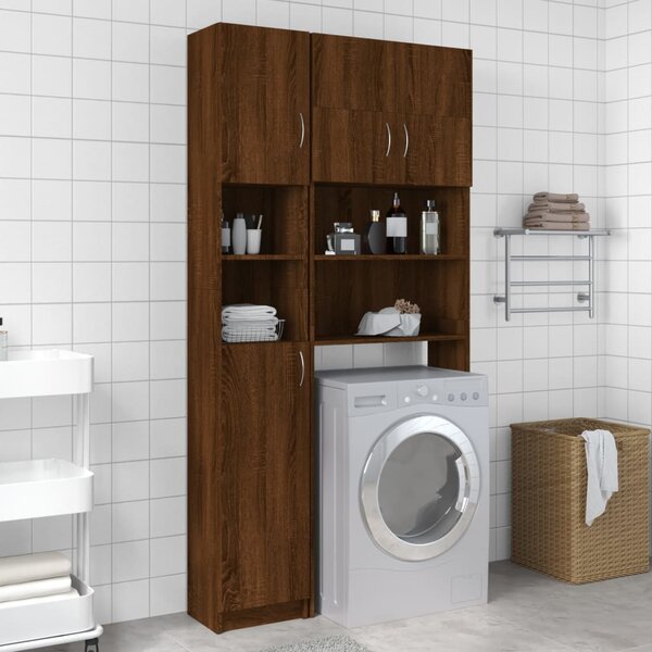Koupelnová skříňka hnědý dub 32x25,5x190 cm kompozitní dřevo