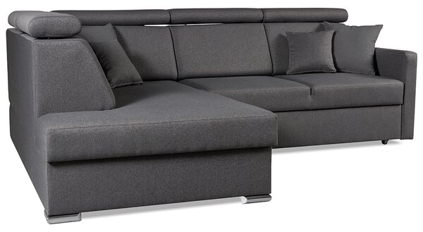 Sedací souprava SLIM XL | 180x238 cm | levá | rozkládací + úložný prostor | letto 97 grafitová EASY CLEAN