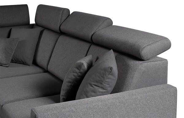 Sedací souprava SLIM XL | 180x238 cm | levá | rozkládací + úložný prostor | letto 97 grafitová EASY CLEAN