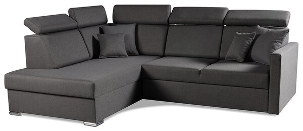 Sedací souprava SLIM XL | 180x238 cm | levá | rozkládací + úložný prostor | letto 97 grafitová EASY CLEAN
