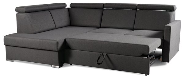 Sedací souprava SLIM XL | 180x238 cm | levá | rozkládací + úložný prostor | letto 97 grafitová EASY CLEAN