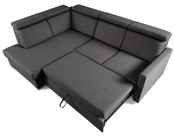 Sedací souprava SLIM XL | 180x238 cm | levá | rozkládací + úložný prostor | letto 97 grafitová EASY CLEAN
