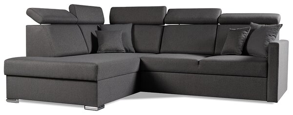 Sedací souprava SLIM XL | 180x238 cm | levá | rozkládací + úložný prostor | letto 97 grafitová EASY CLEAN