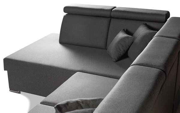 Sedací souprava SLIM XL | 180x238 cm | levá | rozkládací + úložný prostor | letto 97 grafitová EASY CLEAN