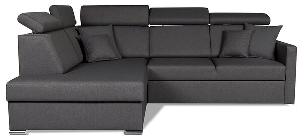 Sedací souprava SLIM XL | 180x238 cm | levá | rozkládací + úložný prostor | letto 97 grafitová EASY CLEAN