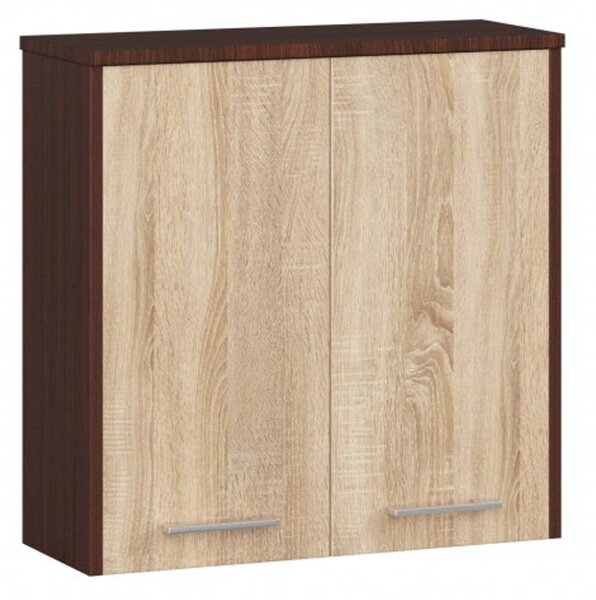 Koupelnová závěsná skříňka FIN W60 2D-wenge/sonoma