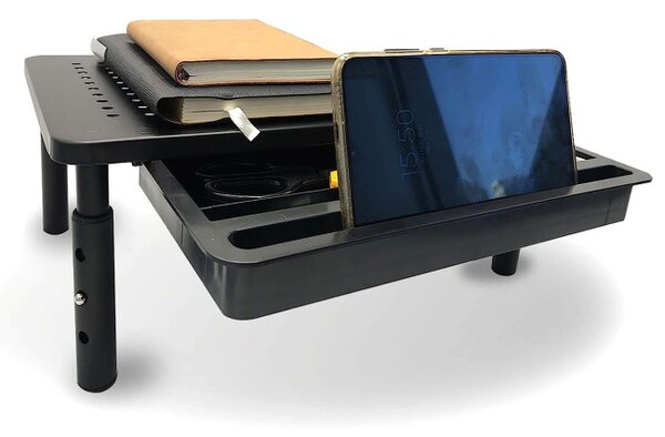 Stojan na notebook / monitor NANKIN se zásuvkou černý