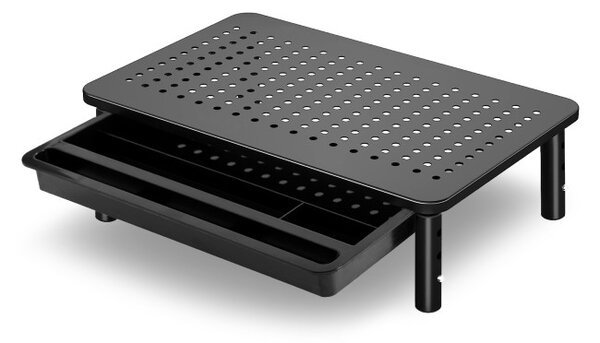 Stojan na notebook / monitor NANKIN se zásuvkou černý