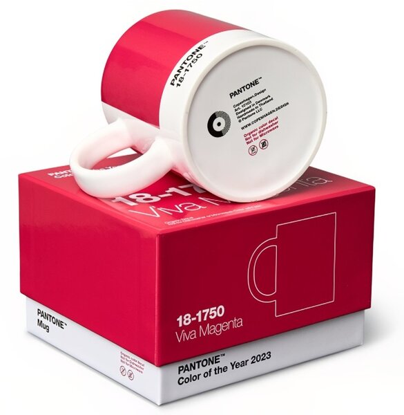 Růžový porcelánový hrnek Pantone Viva Magenta 18-1750 375 ml