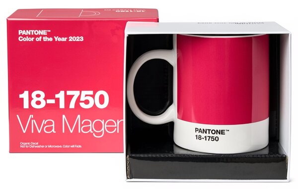 Růžový porcelánový hrnek Pantone Viva Magenta 18-1750 375 ml