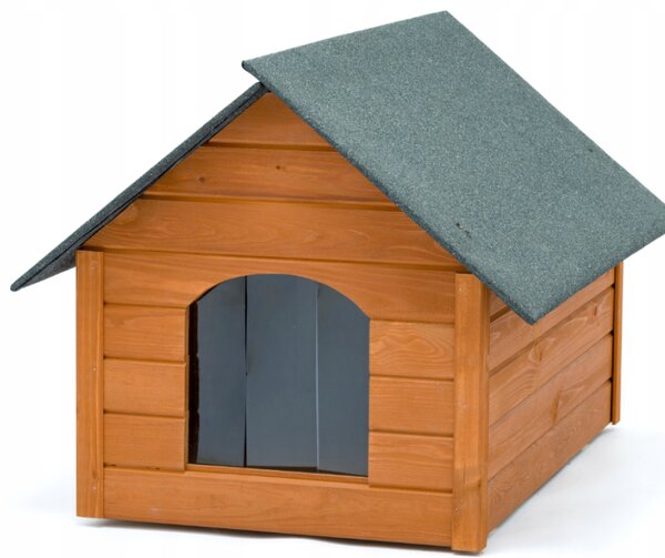 Zateplená bouda pro velikost psa. D - 100 cm x 72 cm x 65 cm Teak