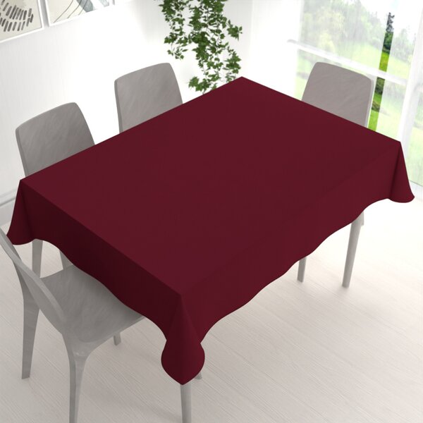 Biante Obdélníkový bavlněný saténový ubrus ST-004 Vínový 50x100 cm