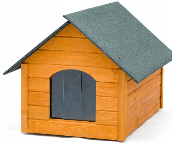 Zateplená bouda pro velikost psa. D - 100 cm x 72 cm x 65 cm Jantar