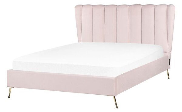 Manželská postel 140 cm Mirabell (růžová). 1081440