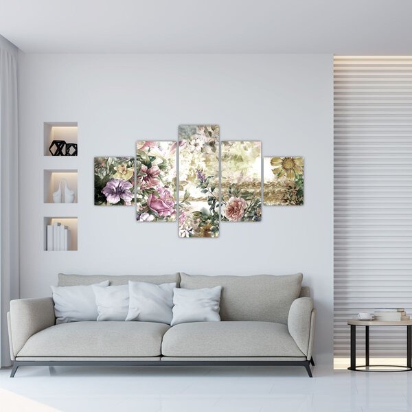 Obraz - Designové květiny (125x70 cm)