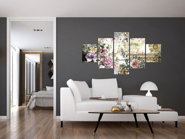 Obraz - Designové květiny (125x70 cm)