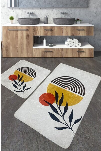 Světle šedé koupelnové předložky v sadě 2 ks 60x100 cm Le Soleil – Foutastic