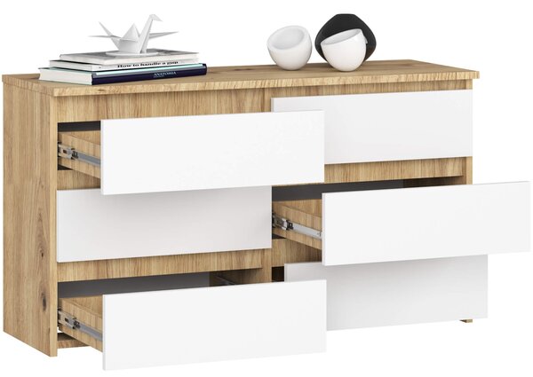 Ak furniture Komoda CL6 100 cm dub artisan/bílá