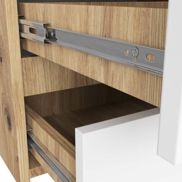 Ak furniture Komoda CL6 100 cm dub artisan/bílá