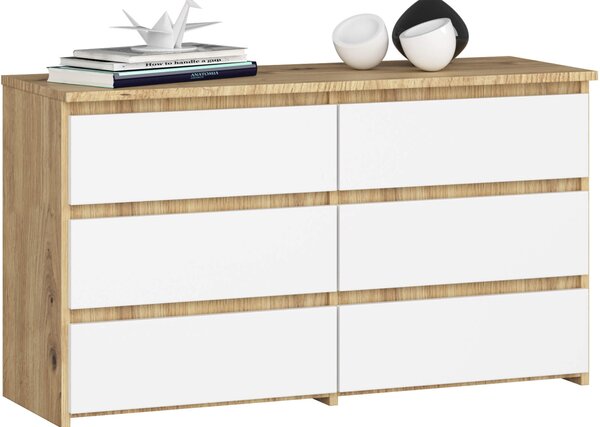 Ak furniture Komoda CL6 100 cm dub artisan/bílá