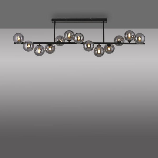 Schöner Wohnen 14505-18 - LED Lustr na tyči DUBAI 13xG9/3W/230V černá/kouřová