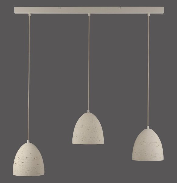 Schöner Wohnen 12541-42 - Lustr na lanku TRAVENTA 3xE27/40W/230V beton