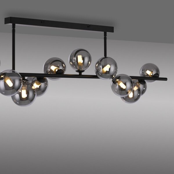 Schöner Wohnen 14505-18 - LED Lustr na tyči DUBAI 13xG9/3W/230V černá/kouřová
