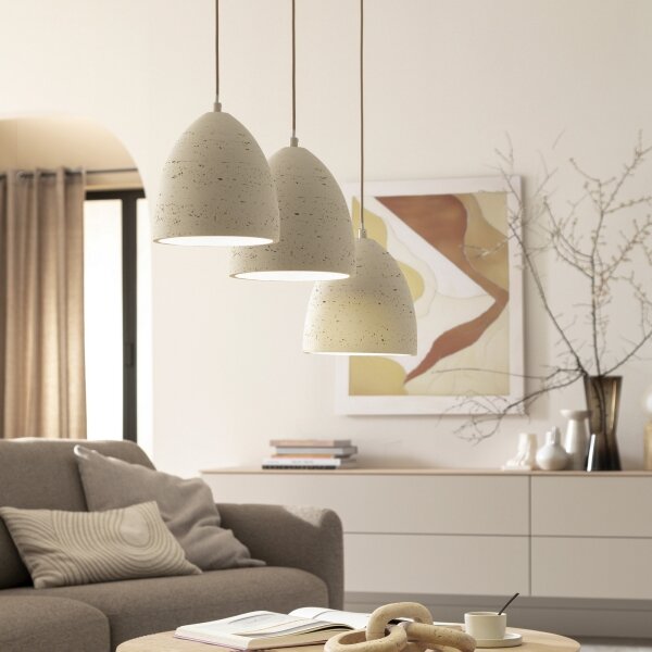 Schöner Wohnen 12541-42 - Lustr na lanku TRAVENTA 3xE27/40W/230V beton