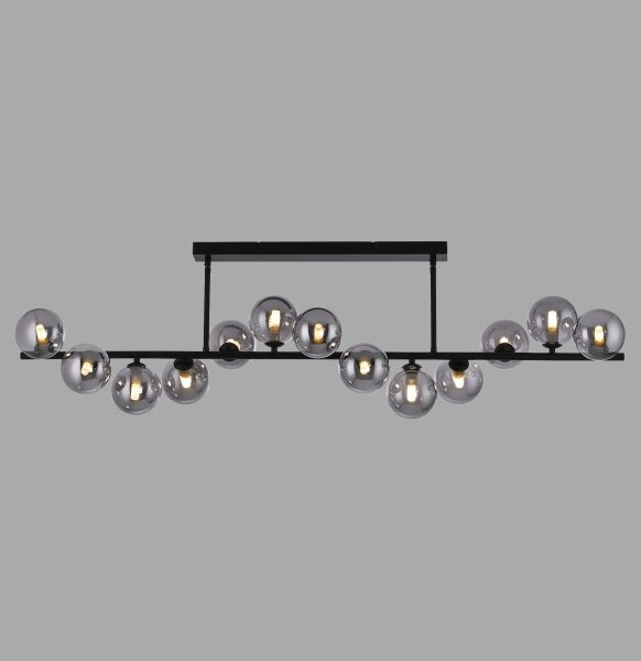 Schöner Wohnen 14505-18 - LED Lustr na tyči DUBAI 13xG9/3W/230V černá/kouřová