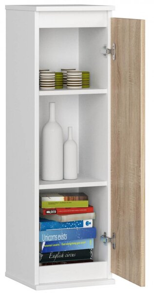 Vitrína CLP W 30 cm bílá/dub sonoma