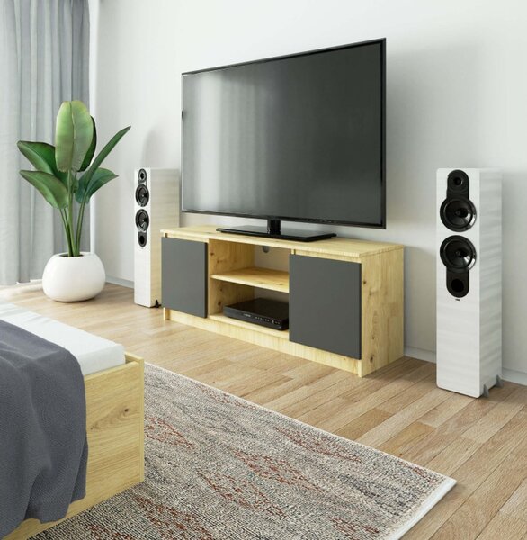 TV stolek RTV K140 dub artisan oak/grafit-šedá