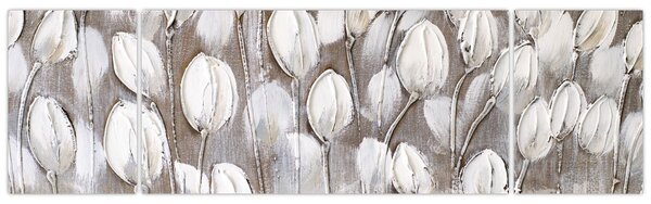 Obraz - Strukturované tulipány (170x50 cm)