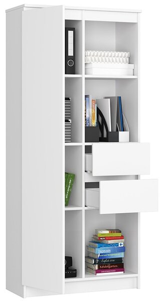 Regál R 80cm CLP R15 bílá/bílý lesk