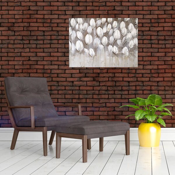 Obraz - Strukturované tulipány (70x50 cm)
