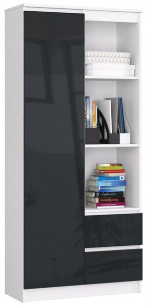 Regál R 80 cm CLP R11 bílá/grafit lesk