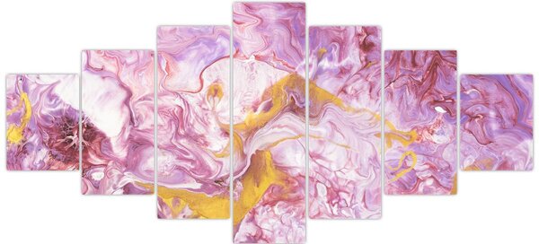 Obraz - Růžová abstrakce (210x100 cm)