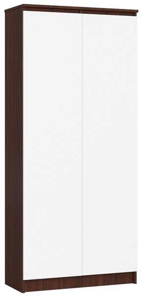 Regál R 80 cm CLP 2 dvířka 8 poliček wenge/bílá