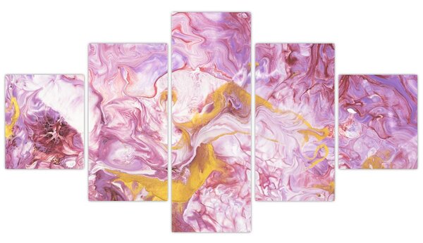 Obraz - Růžová abstrakce (125x70 cm)