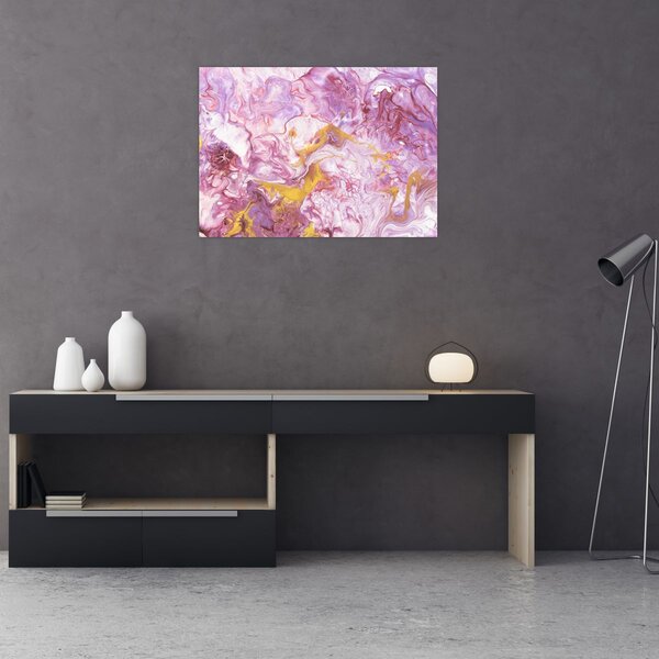 Obraz - Růžová abstrakce (70x50 cm)