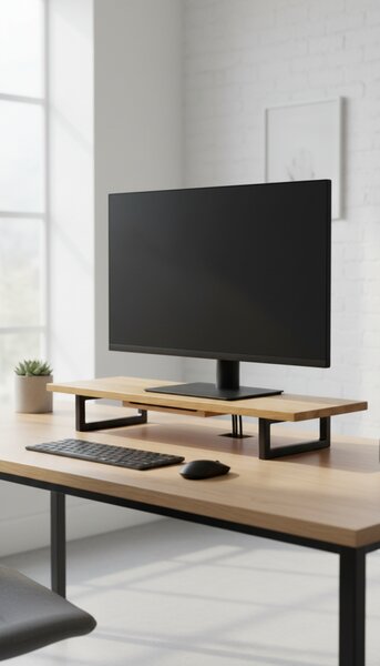 Podstavec pod monitor Base s masivní dubovou deskou