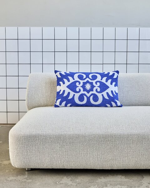Bavlněný povlak na polštář Amici Blue 60 × 40 cm