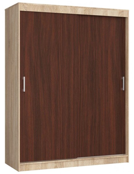Šatní skříň posuvná 150 cm CLP MONO dub sonoma/wenge